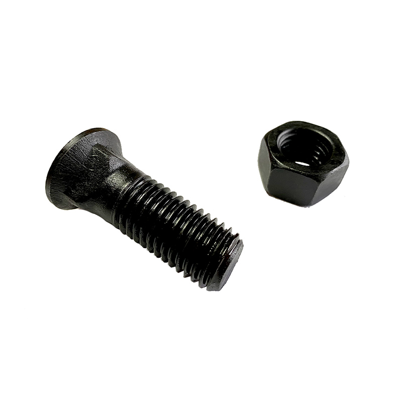 Black excavator wear parts high hardness alloy steel JCB teeth bolt with nut